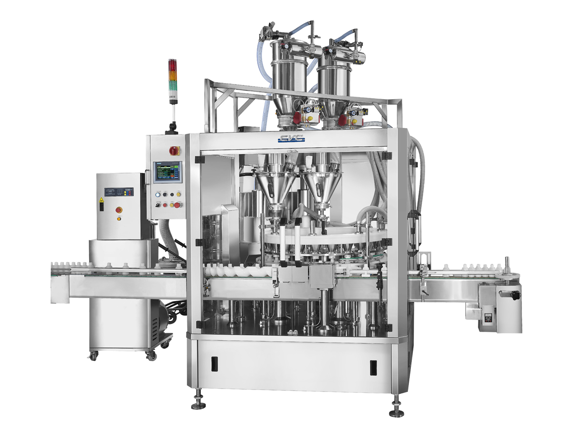 Rotary outlet filling machine